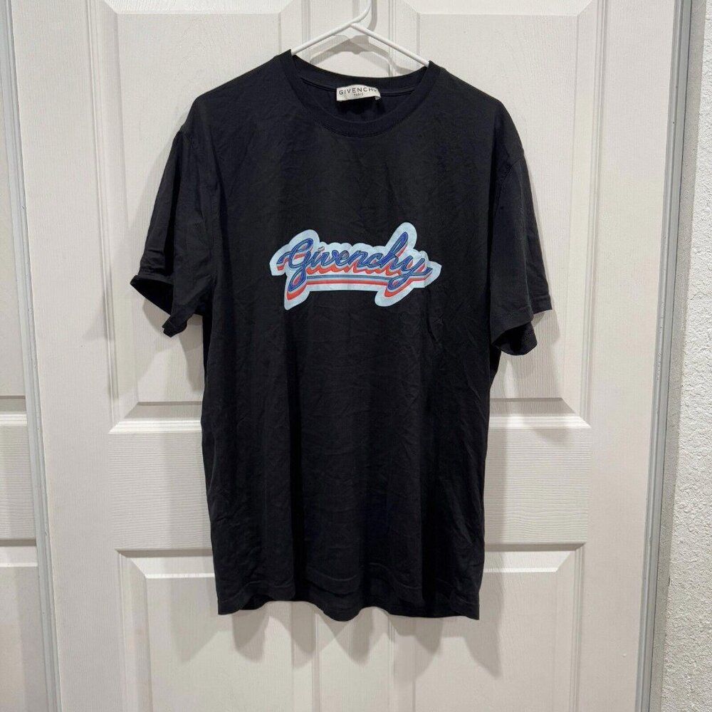 Women’s GIVENCHY RETRO LOGO‎ T-SHIRT BLACK Size Large L - Picture 4 of 13